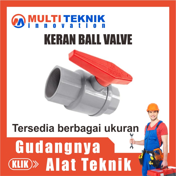 Jual Ball Valve Stop Kran Keran Air Ballvalve Pvc Palep Palp Polos