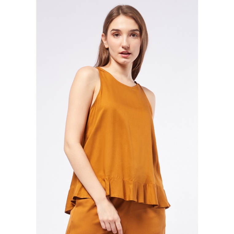 Jual Et Cetera Tank Top With Ruffle Details Shopee Indonesia