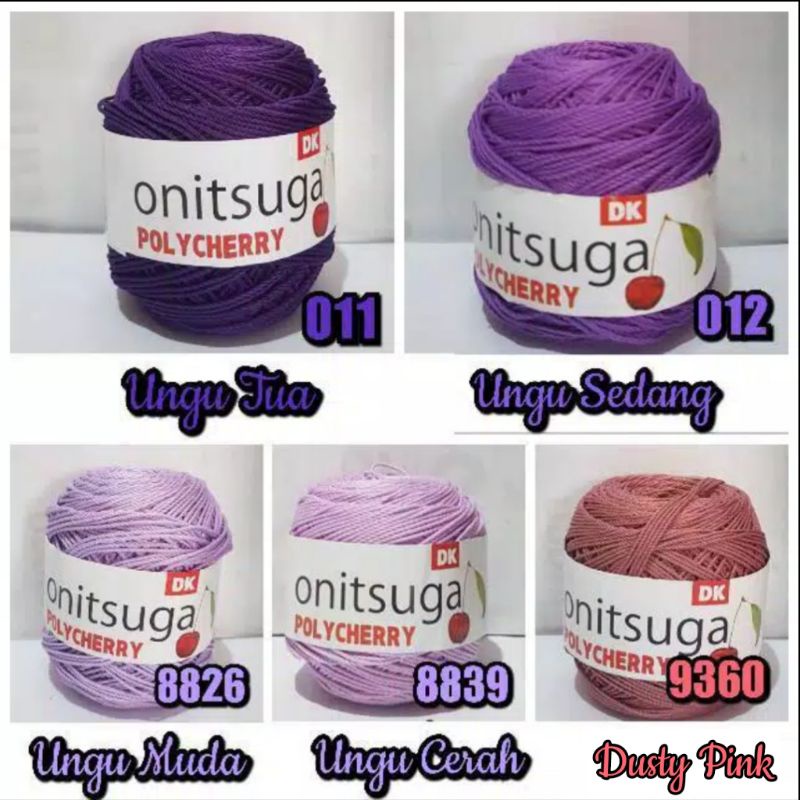 Jual Benang Rajut Onitsuga Polycherry (Variasi Ungu) | Shopee Indonesia