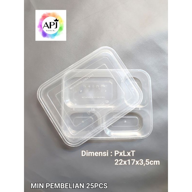Jual OTH 1 Thinwall Sekat 4 / Tempat Makan Plastik Sekat 4 / food ...