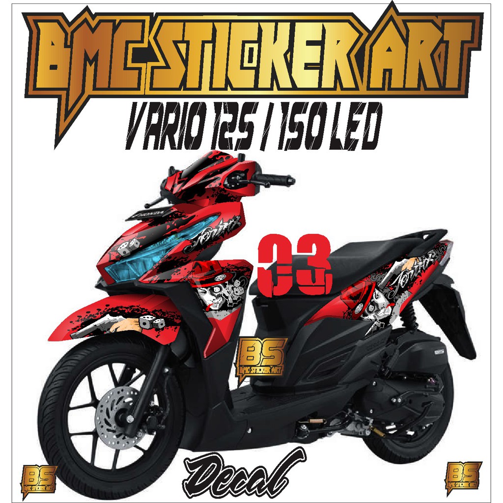 Jual Sticker Decal Honda Vario 125-150 LED Fullbody motif Jerinx Keren