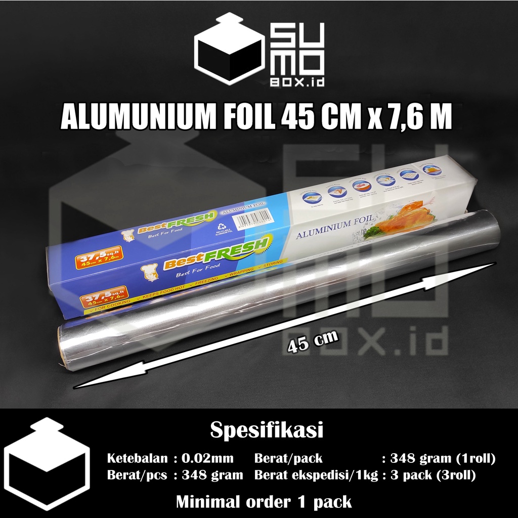 Extra Heavy Duty Aluminum Foil Roll 400 sq ft(25ft x 45cm) Baking Storing