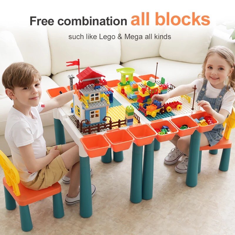 Jual Meja Lego multifunction/meja 8 in 1/ meja belajar anak serbaguna ...