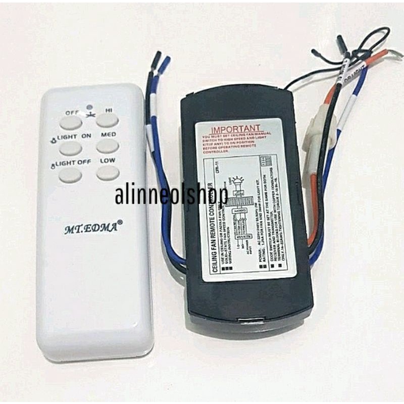 Jual Remote Control 1 + Receiver Kipas MT.EDMA METRO CAMERON TRIDEN ...