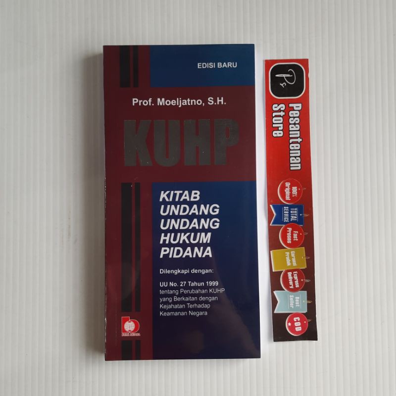 Jual BUKU ORIGINAL KUHP KITAB UNDANG UNDANG HUKUM PIDANA MOELJATNO ...