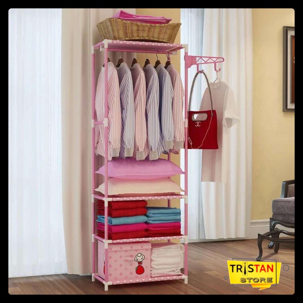 Jual Rak Gantungan Baju Bentuk Persegi / Stand Hanger Tanpa Tutup ...