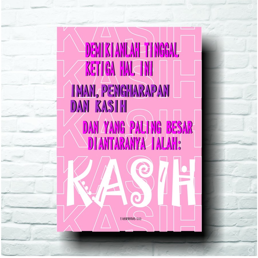 Jual Wall Decor Rohani Pajangan Dinding quotes Alkitab Kristen 30 x 40 ...