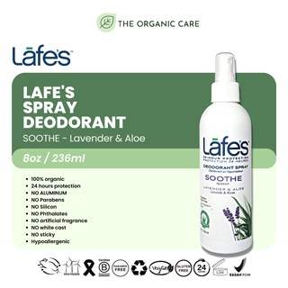 Lafe's Natural Soothe Lavender Deodorant Spray Soothe 8oz