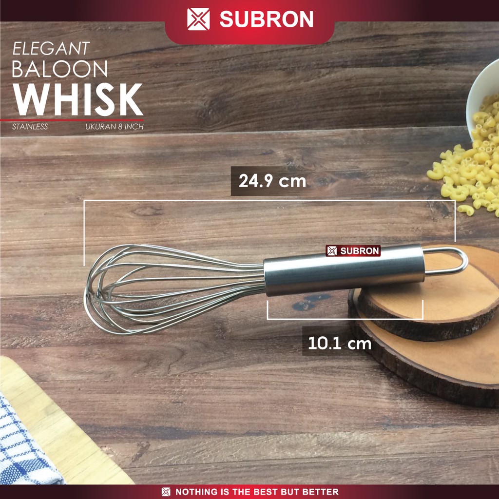 Jual SUBRON Baloon Whisk Kocokan Telur Manual Egg Whisk Stainless Steel ...