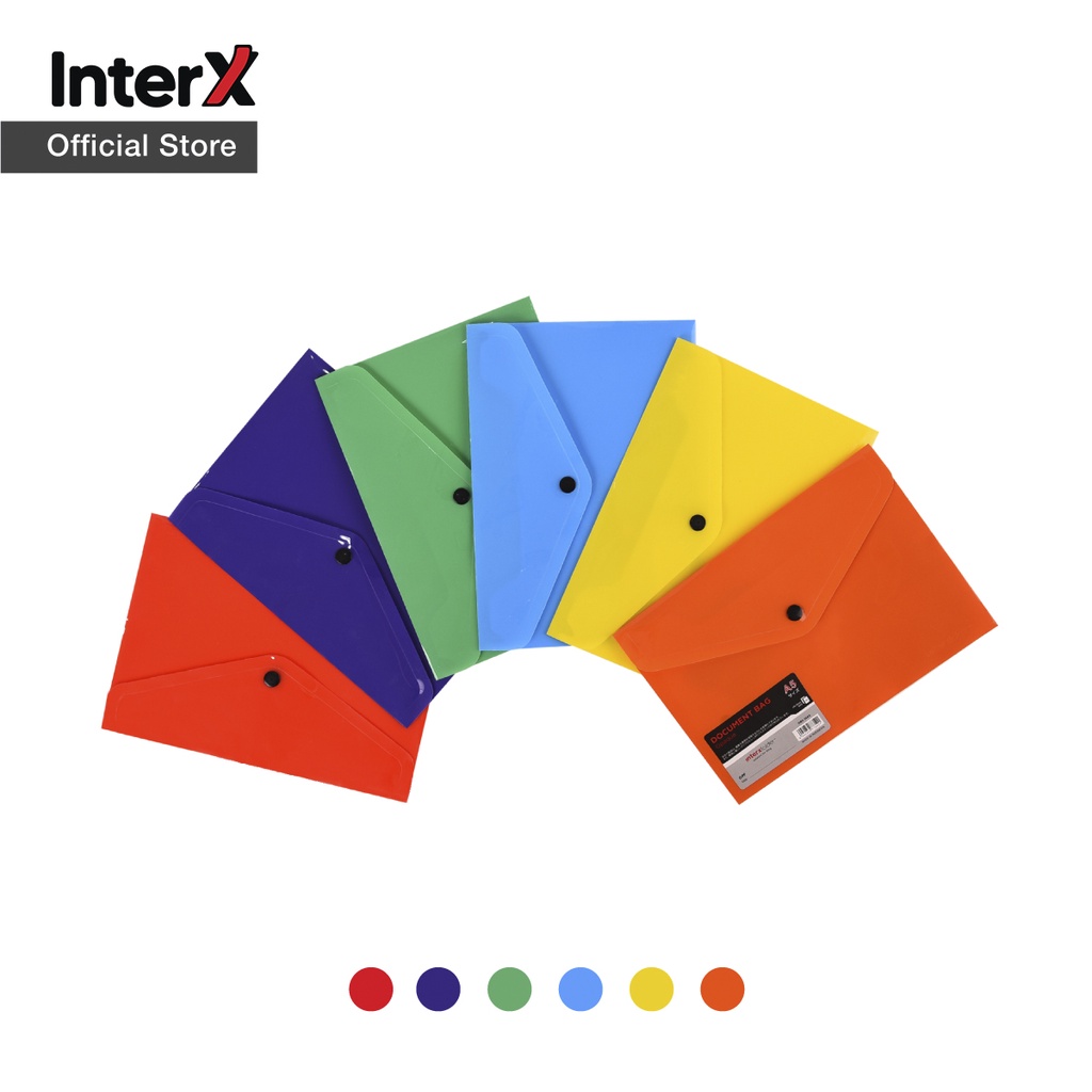Jual InterX Folder Map Kancing / Dokumen File Bag Warna Opaque A5 ...