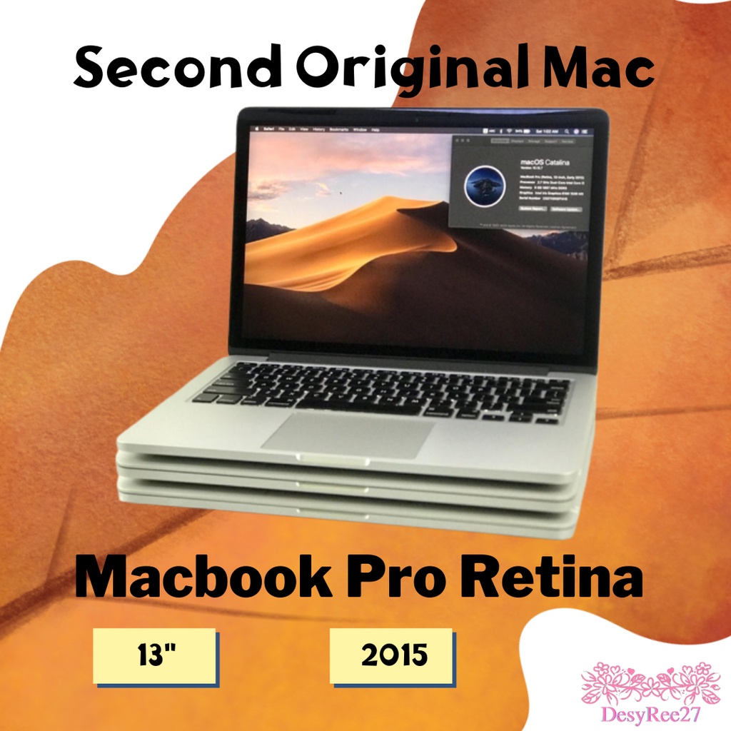 Jual Macbook Pro 13" Retina Second Display Core i5 8GB 256GB SSD 2015