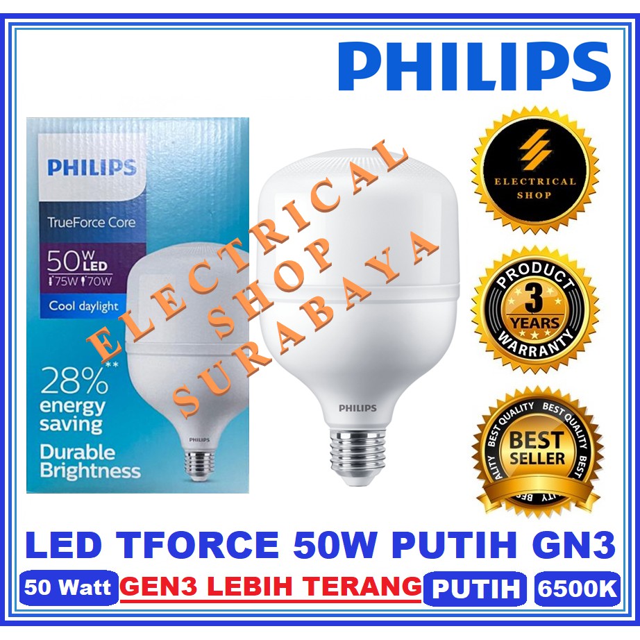 Jual PHILIPS LAMPU LED TRUEFORCE 50W 50 WATT PUTIH GN3 (HARGA GROSIR ...