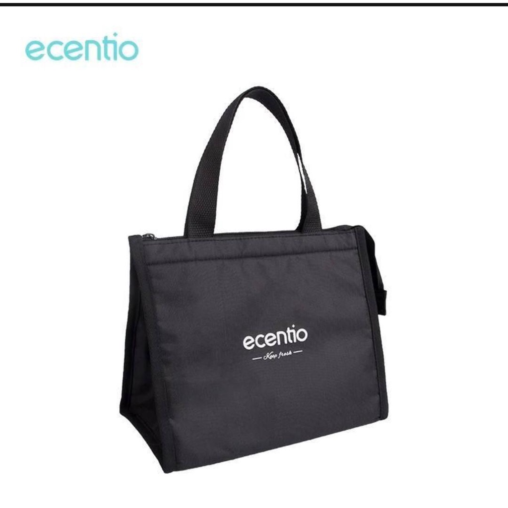 Jual ECENTIO Aluminum Foil Tote Bag 25 x 16 x 21 cm Black Tas