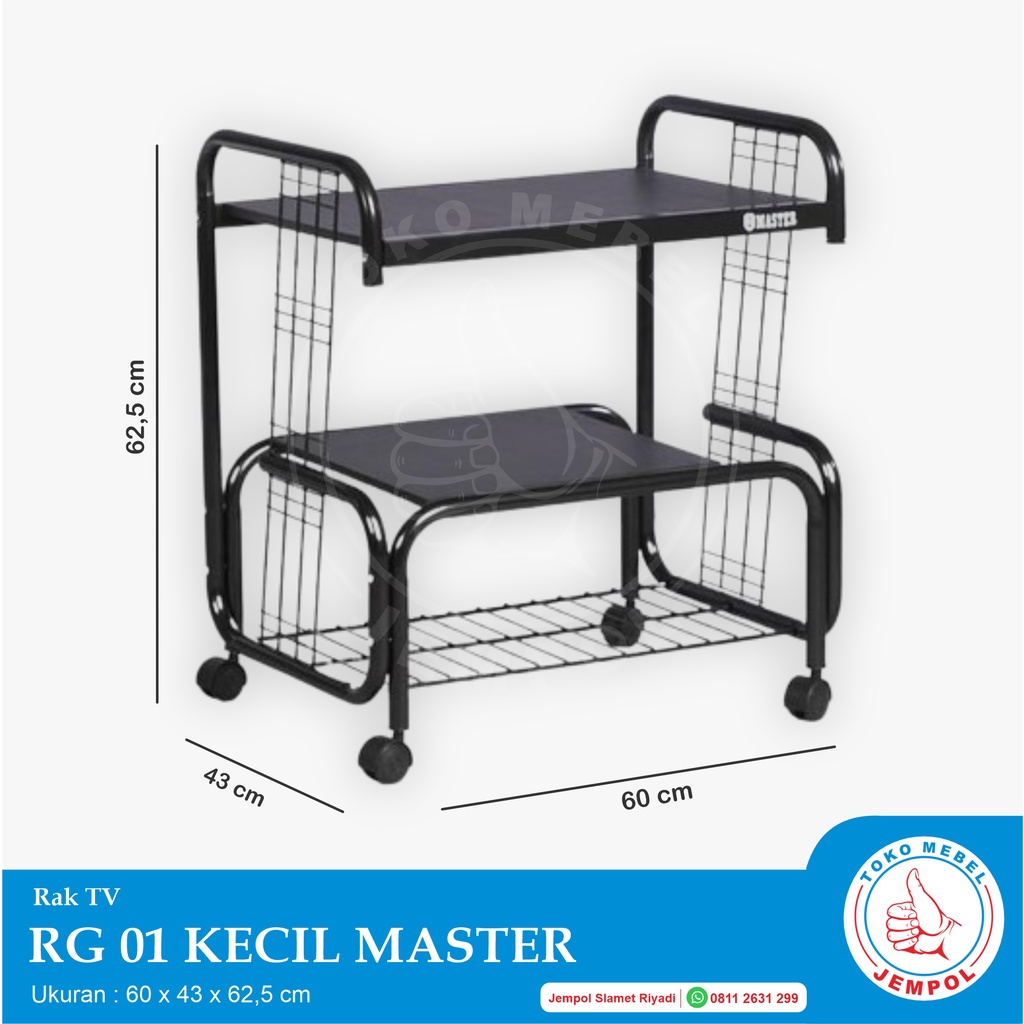 Jual Rak TV RG-01 MASTER KECIL/Rak dorong besi/Meja Serbaguna/Rak TV ...