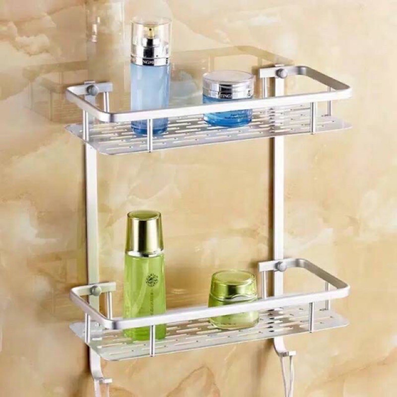 Jual Rak Kamar Mandi 2 Tingkat Alumunium - Persegi Panjang | Shopee ...