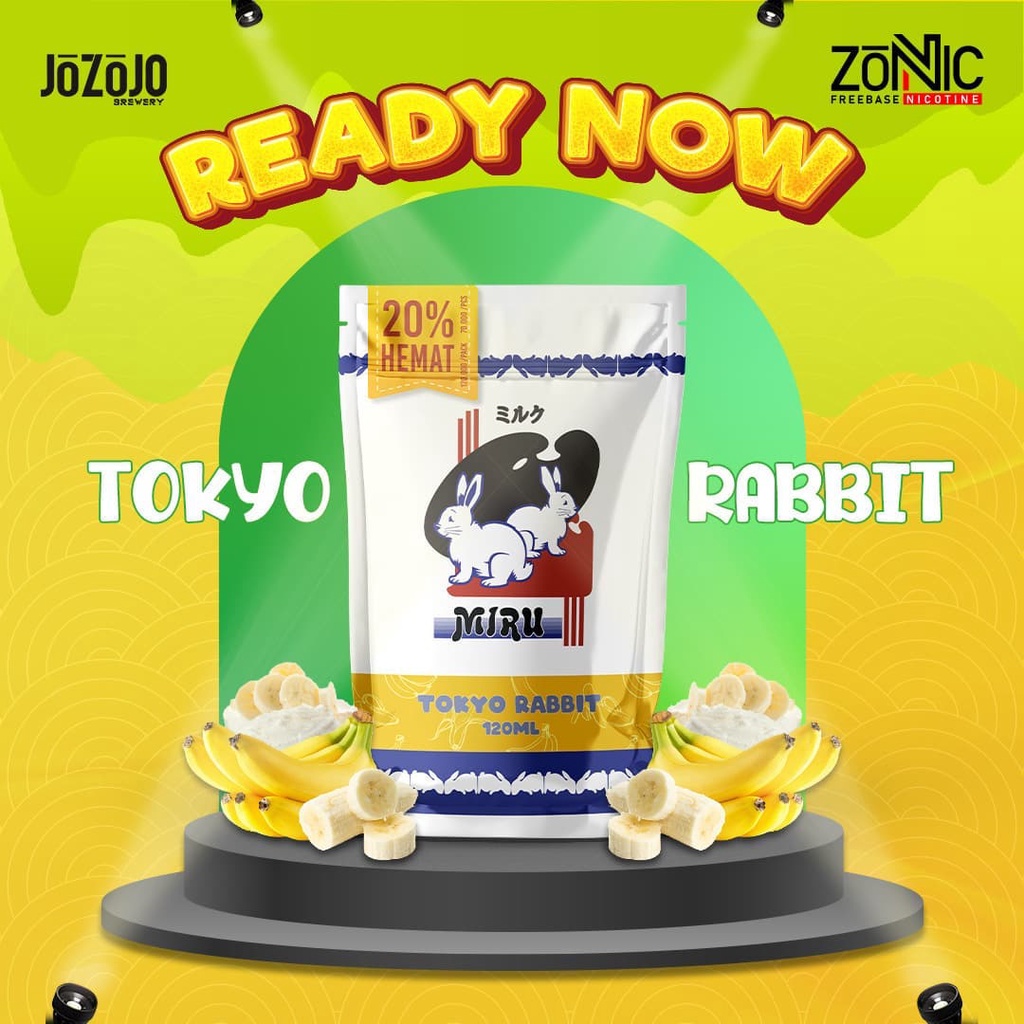 Jual [FREEBASE 60ML/120ML] MIRU TOKYO RABBIT BANANA CREAM BY JOZOJO ...