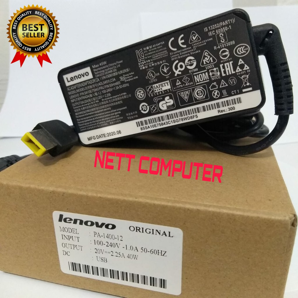 Jual Ac Adapter Charger Laptop Lenovo Ideapad S210 S205 S206 S215 E10 30 20v 2 25a Plug Usb