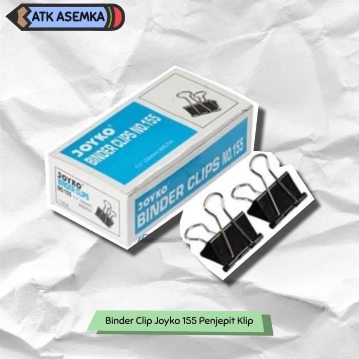 Jual Binder Clip Joyko 155 Penjepit Klip Kertas Dokumen Data File Atk ...