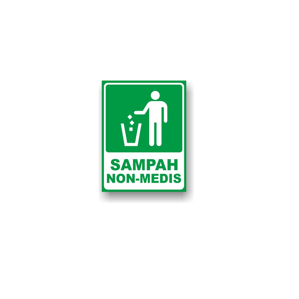 Jual Sticker Tempat Sampah Organik Non Organik Sampah Medis | Shopee ...