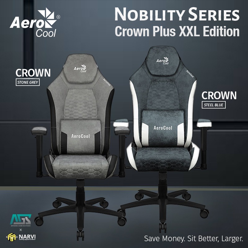 Jual Aerocool Crown Plus XXL Gaming Chair - KURSI GAMING | Shopee Indonesia