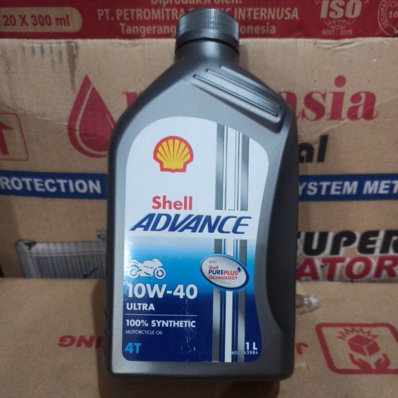 Jual OLI SHELL ADVANCE ULTRA 4T 100% FULL SYNTHETIC 1L 10W-40 ORIGINAL ...