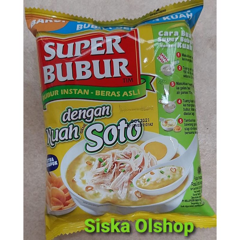 Jual Super Bubur Enak Dan Bergizi Varian Rasa Kuah Soto Kuah Kari