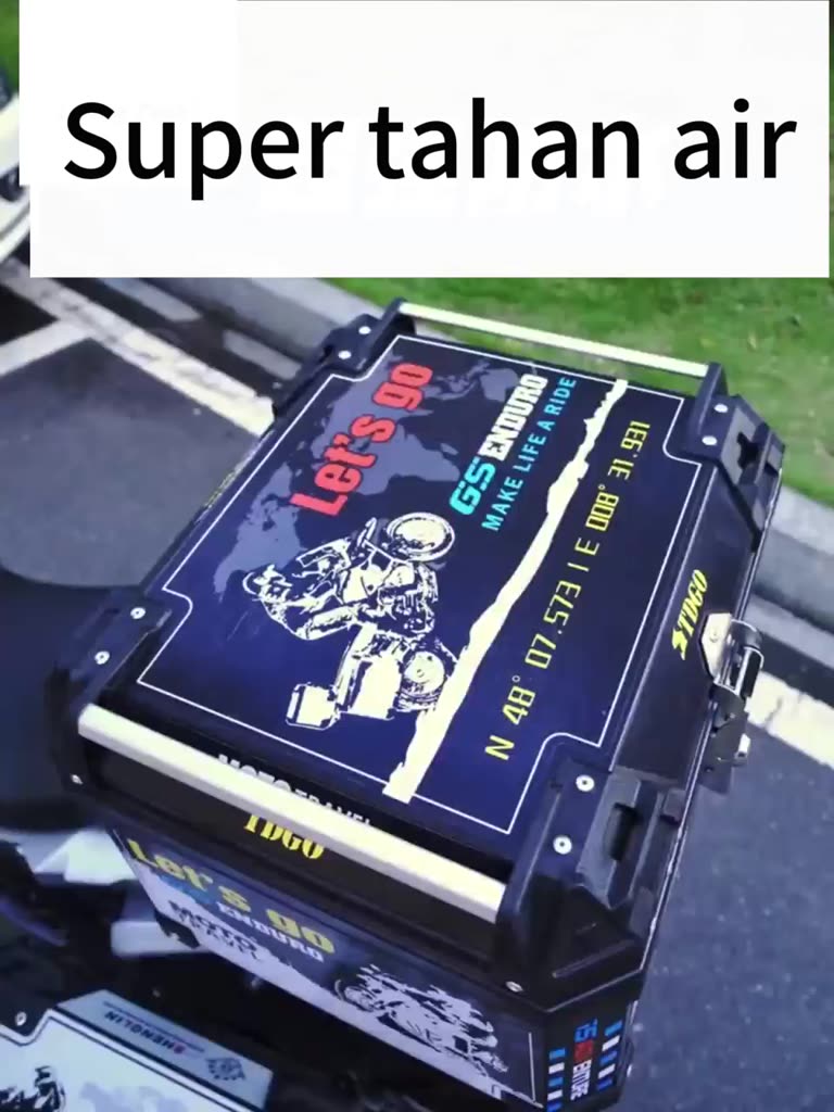 Jual Sepeda Motor Top Box Bagasi 45L Top Box Sepeda Motor Tugas Berat ...