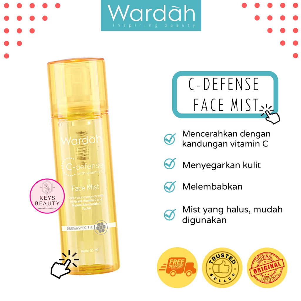 Jual Wardah CDefense Face Mist 55 ml Spray dengan HiGrade Vitamin C