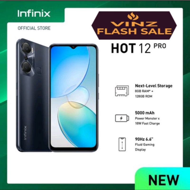 Jual infinix hot 12 pro 8/128 NFC resmi INFINIX | Shopee Indonesia