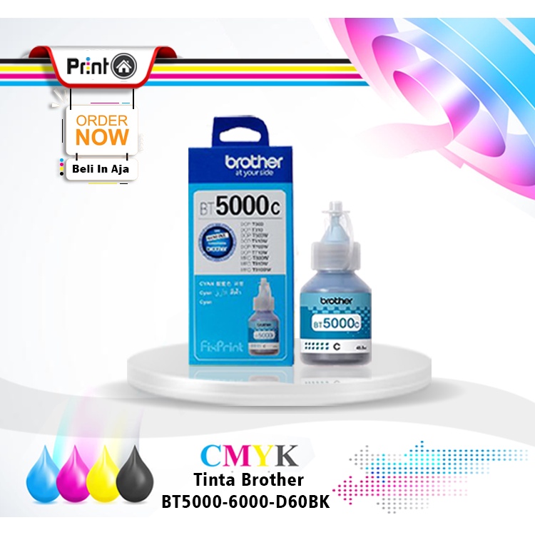 Jual Tinta printer BROTHER BT5000 CYAN DCP T710W DCP T300 DCP-T310 ...
