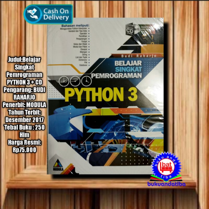 Jual Buku Belajar Singkat Pemrograman Python 3 Cd Budi Raharjo Shopee Indonesia 3282