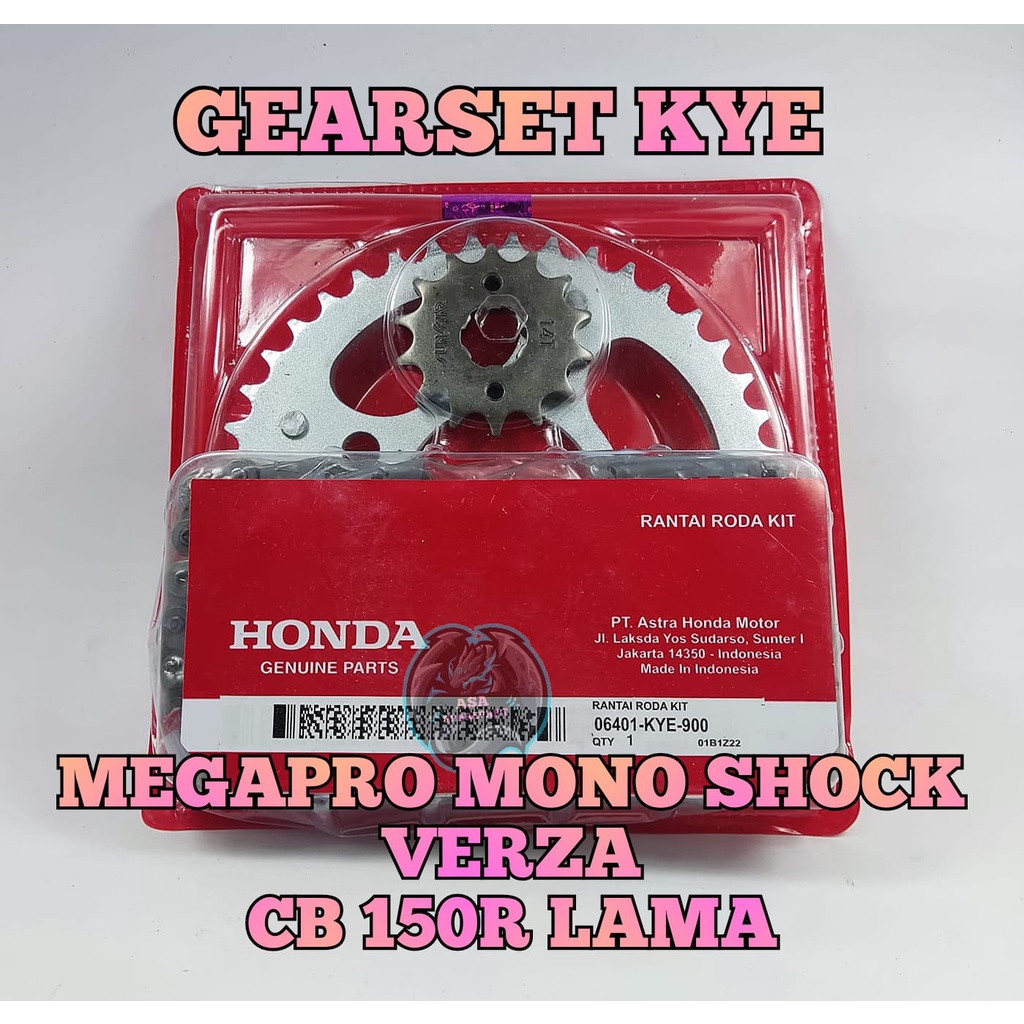 Jual GEAR SET ASLI ORIGINAL HONDA KYE MEGAPRO MONO SHOCK , VERZA