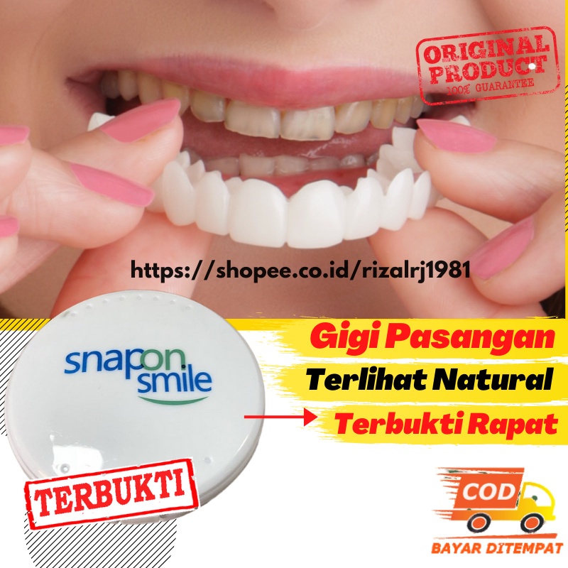 Jual Gigi Palsu Atas Bawah Snap On Smile Gigi Palsu Instan Silikon Snap ...