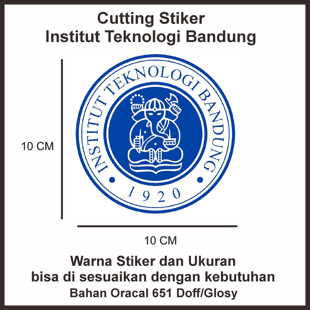 Jual Cutting Stiker Oracal Logo Institut Teknologi Bandung Itb 