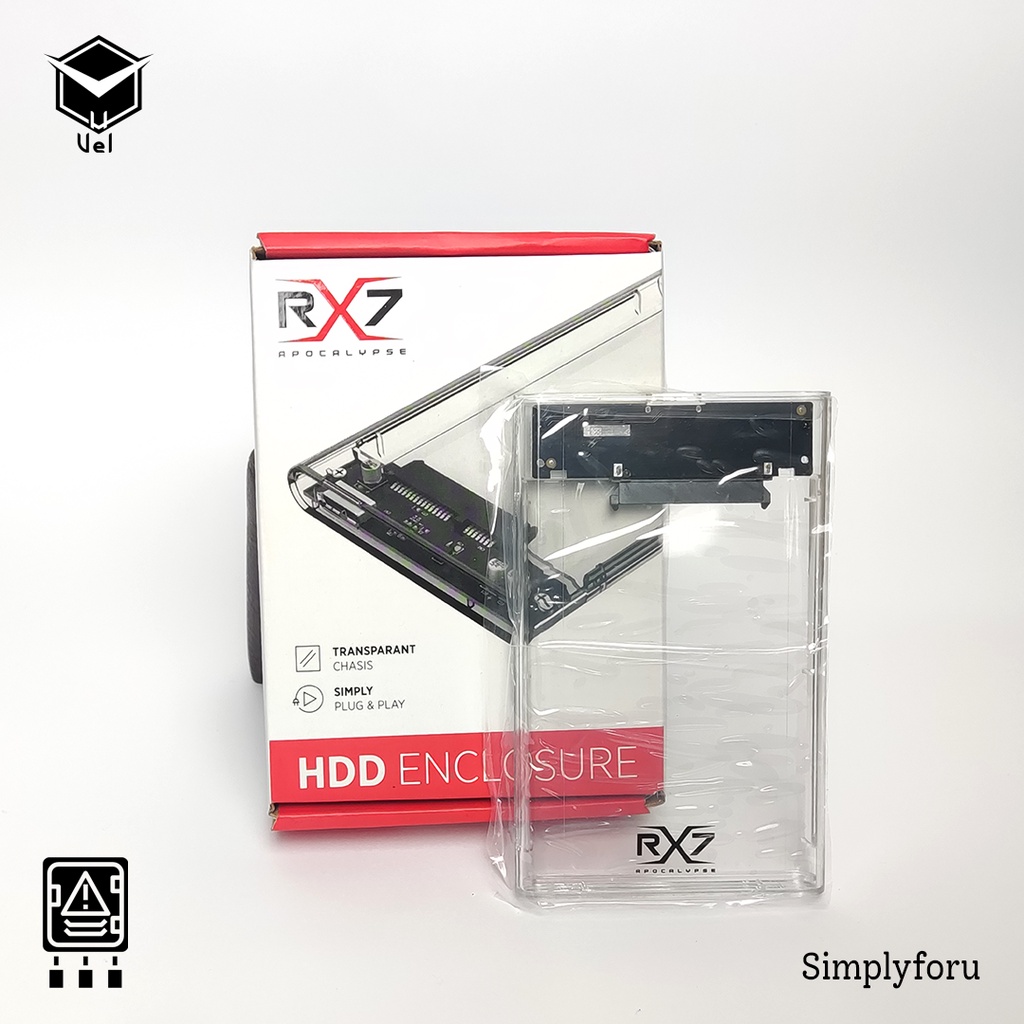 Jual CASING HARDDISK SSD EXTERNAL / HDD Enclosure RX 7 Transparent USB ...