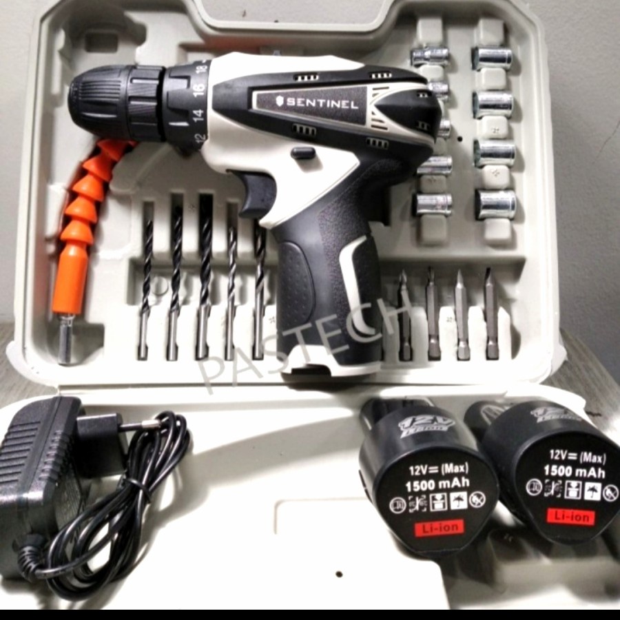 Jual Sentinel Cordless Driver Drill 12V Bor Baterai | Shopee Indonesia