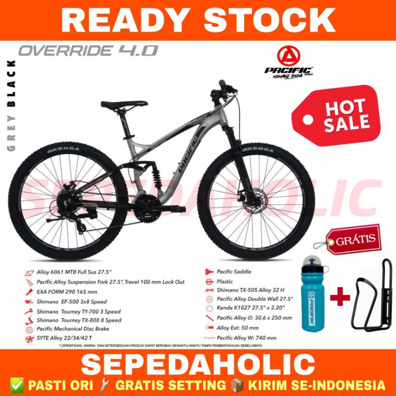 Jual Sepeda Gunung Inch MTB PACIFIC OVERRIDE Alloy Full