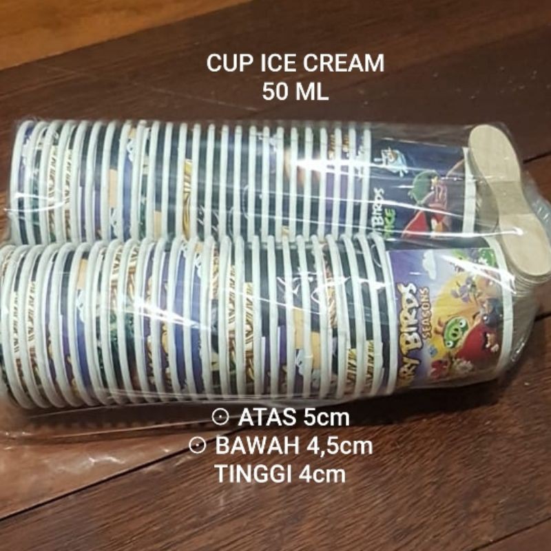 Jual Cup Cup Es Krim Cup 50ml Tempat Es Krim Gelas Es Krim Mangkok Ice Cream Es Krim 9628