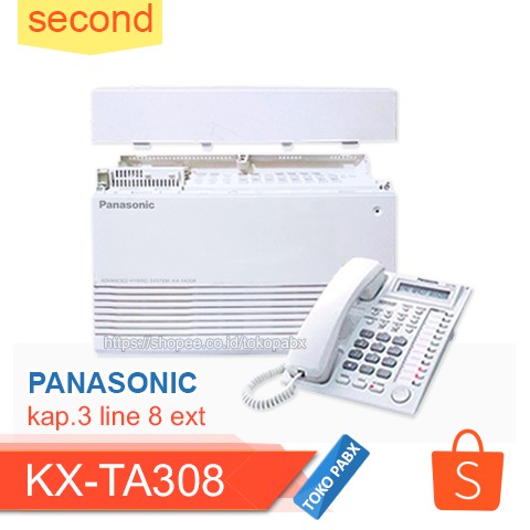 Jual Pabx Panasonic KX-TA308 kapasitas 3 line 8 extension telepon ...