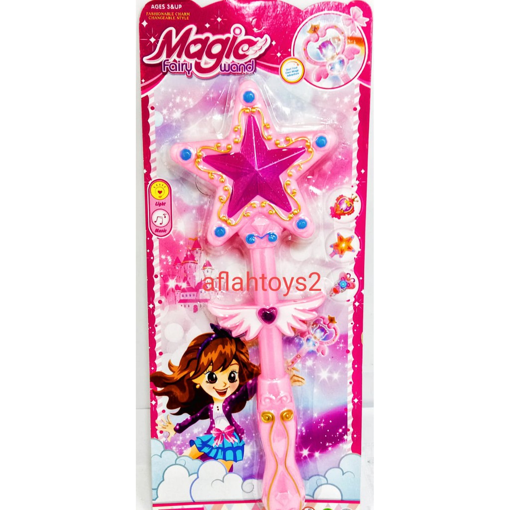 Jual MAINAN ANAK TONGKAT PERI / MAGIC FAIRY WAND LIGHT N SOUND | Shopee ...