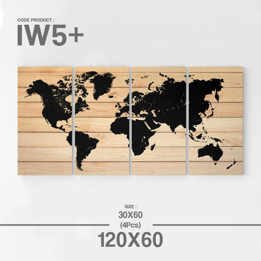 Jual [120x60cm] Wall Decor Hiasan Poster Dinding Desain Peta Dunia ...