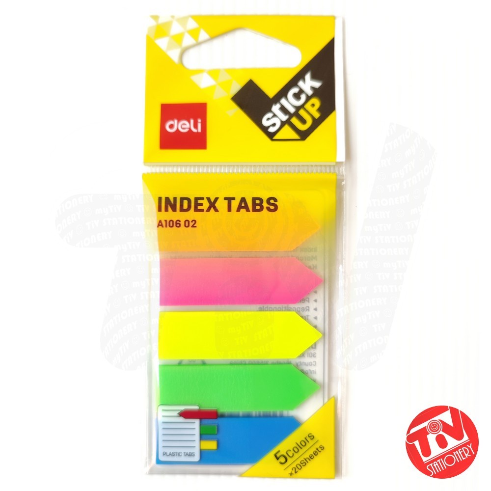 Jual Film Indexer Deli Arrow Plastic Tabs (20 x 5 Colors) | Shopee ...