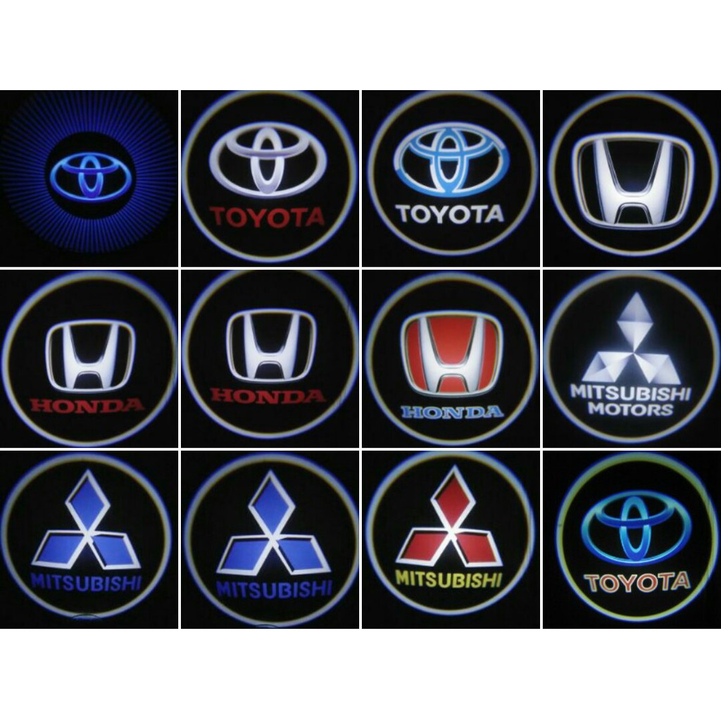 Jual Lampu LED Pintu Mobil Lampu Logo Proyektor 3D TOYOTA HONDA ...