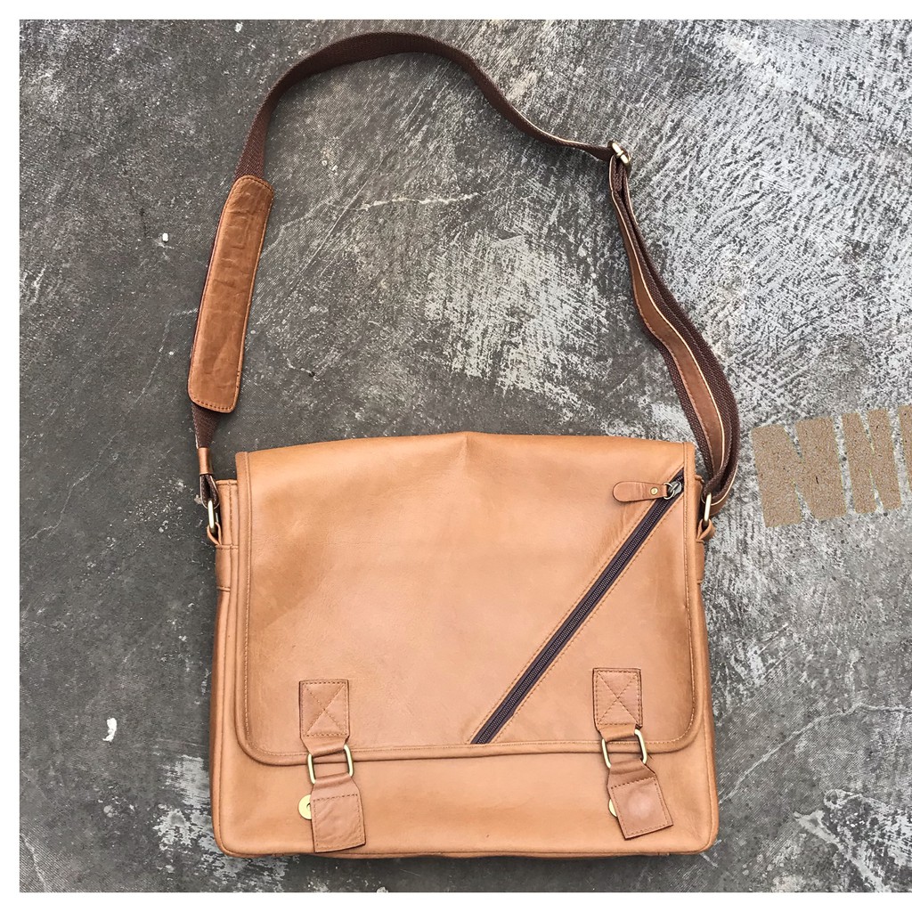 Jual MESSENGER BAG KULIT (TAS SLEMPANG KULIT) Shopee Indonesia