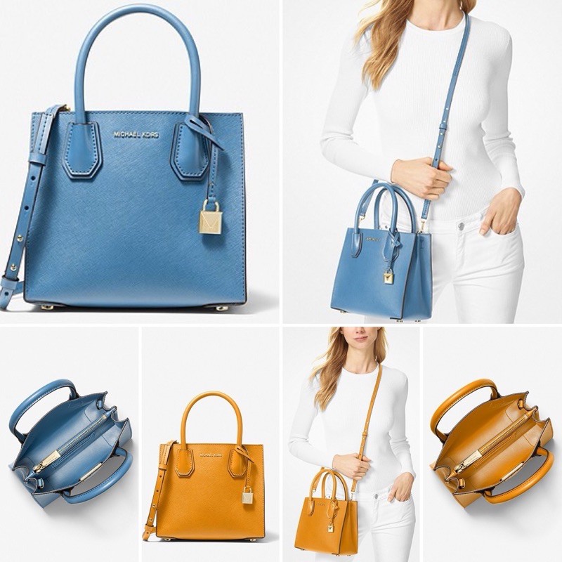 Jual MICHAEL KORS Mercer Medium Saffiano Leather Accordion Crossbody ...