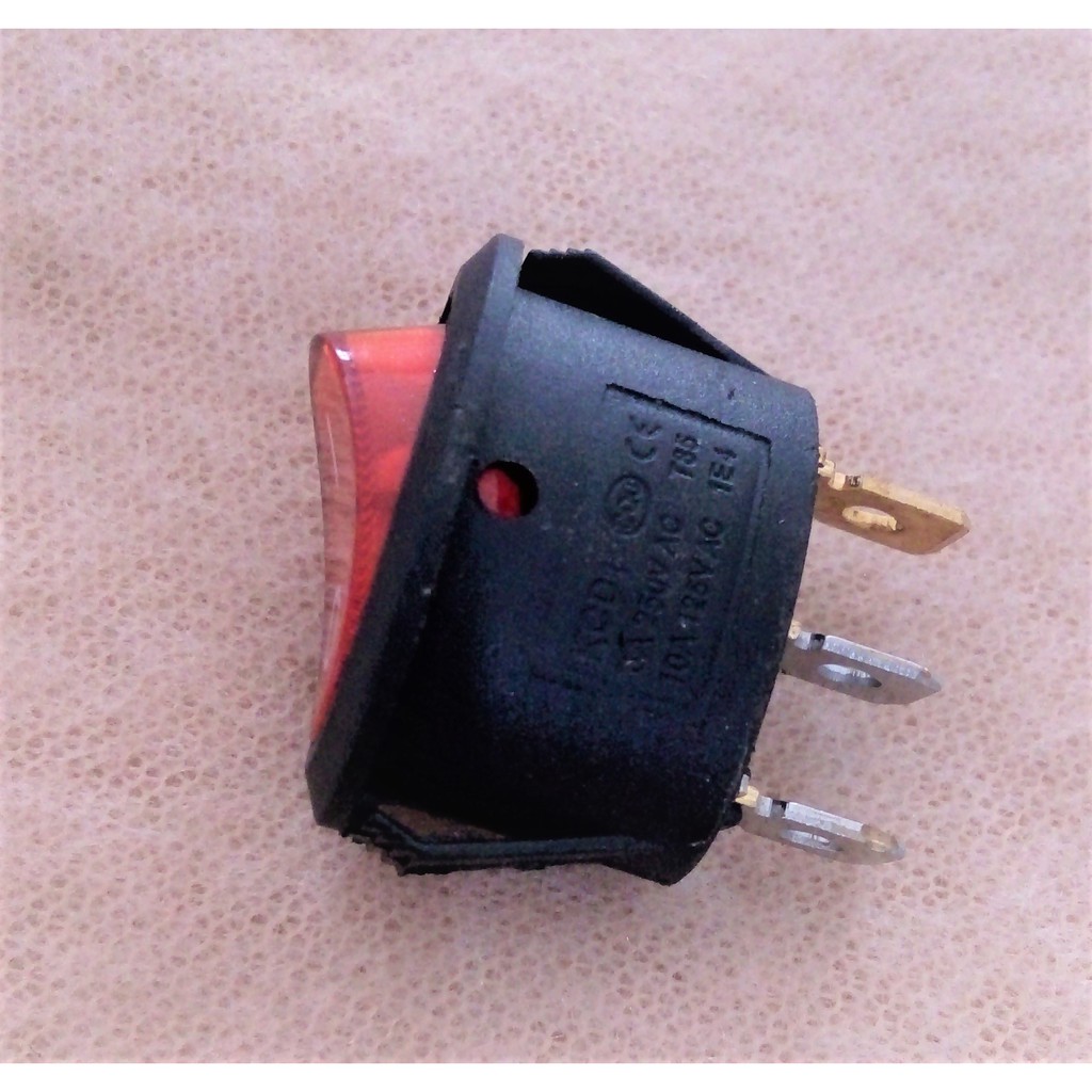 Jual Power On Off Oval Kaki 3 /Saklar Rocker Switch 3 Pin Bulat Lampu 3 ...