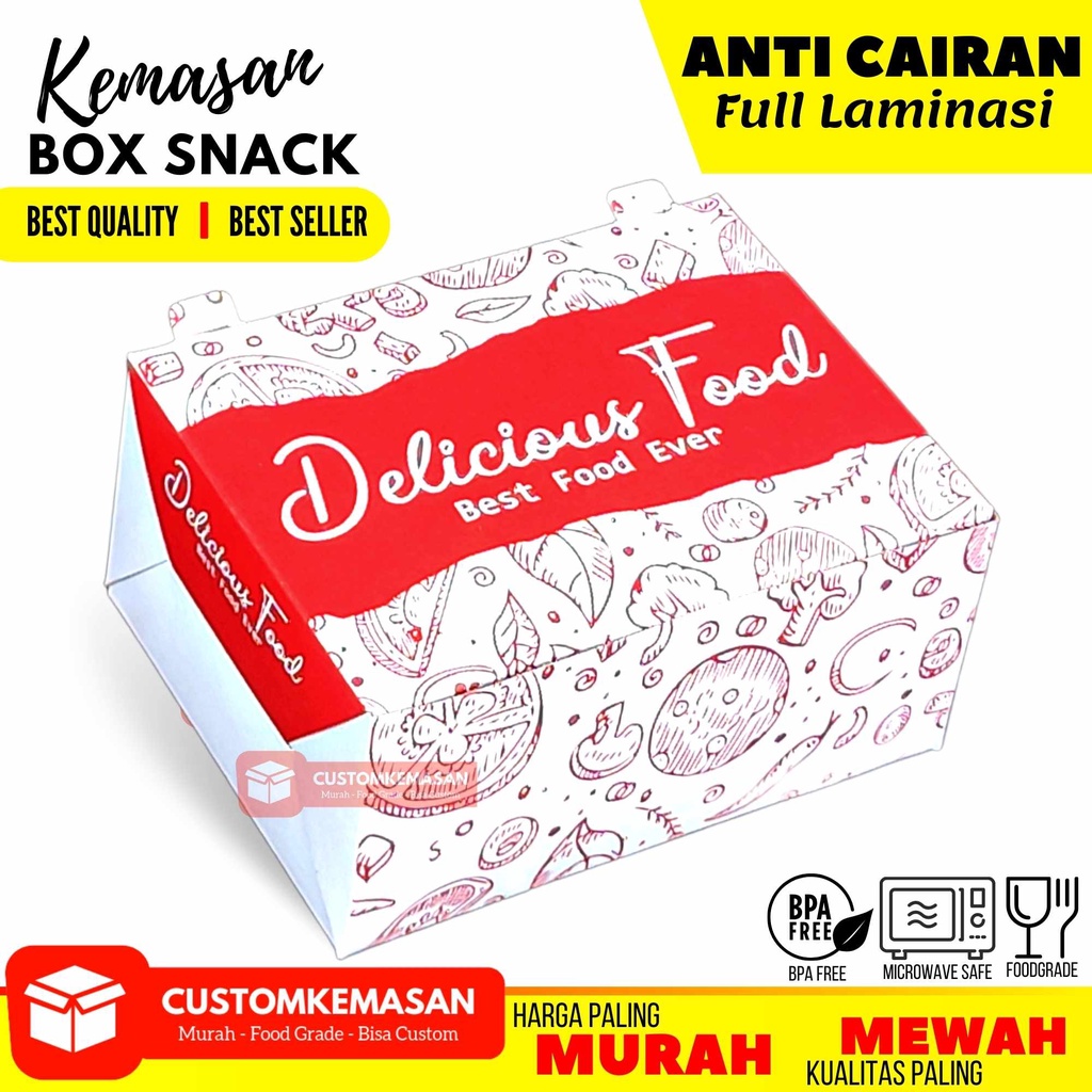 Jual Dus Snack Motif 15x11x7 Dus Kue Dus Cemilan Box Makanan Kotak Cemilan Kemasan