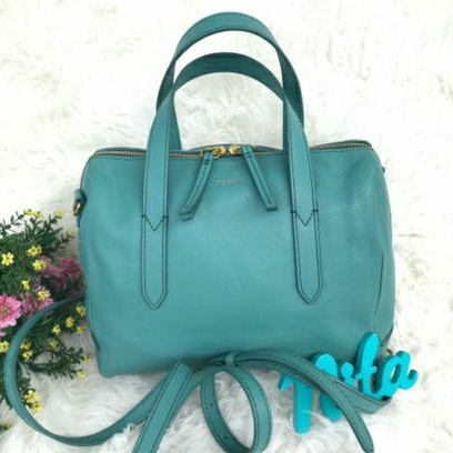 Jual Tas FOSSIL Sydney Satchel SS Teal Green Original Leather