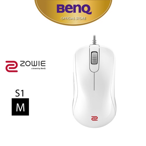 Jual Mouse Gaming BenQ ZOWIE S1 White 3360 Sensor Esports Mouse (MEDIUM