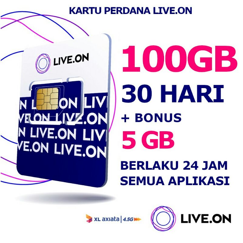 Jual KARTU PERDANA INTERNET XL LIVE ON 100GB | Shopee Indonesia